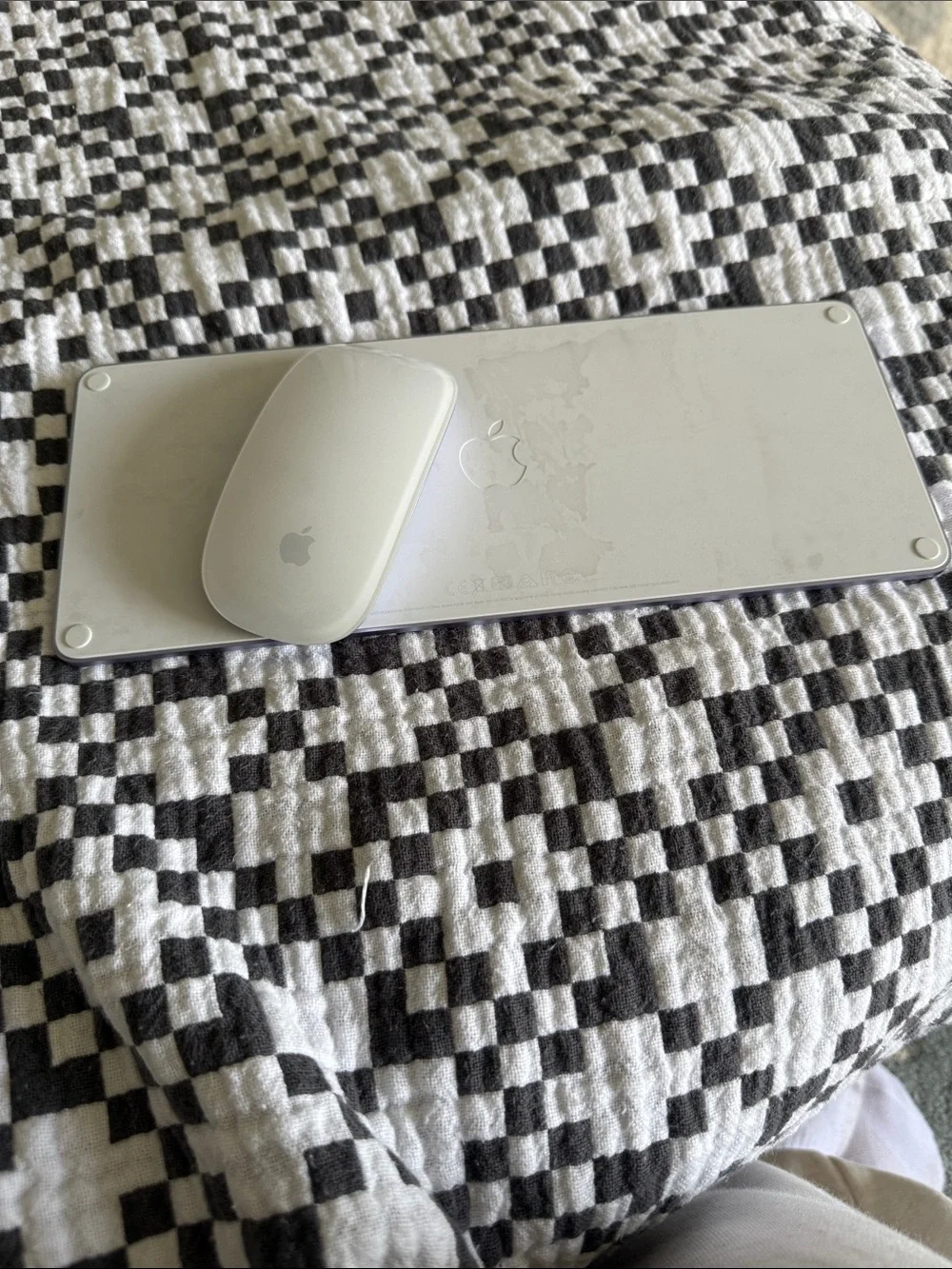 Apple Silver and White Wireless Keyboard with Matching Mouse